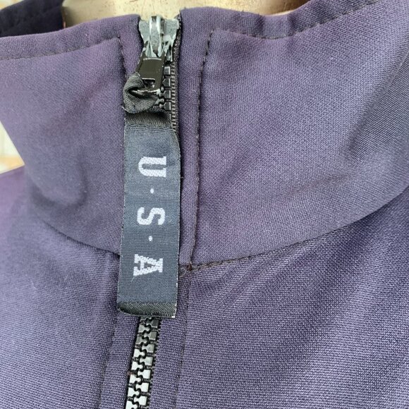 UNITED STATES OLYMPIC COMMITTEE WOMENS SPORTS JACKET SIZE M PURPLE BLACK - Picture 9 of 10